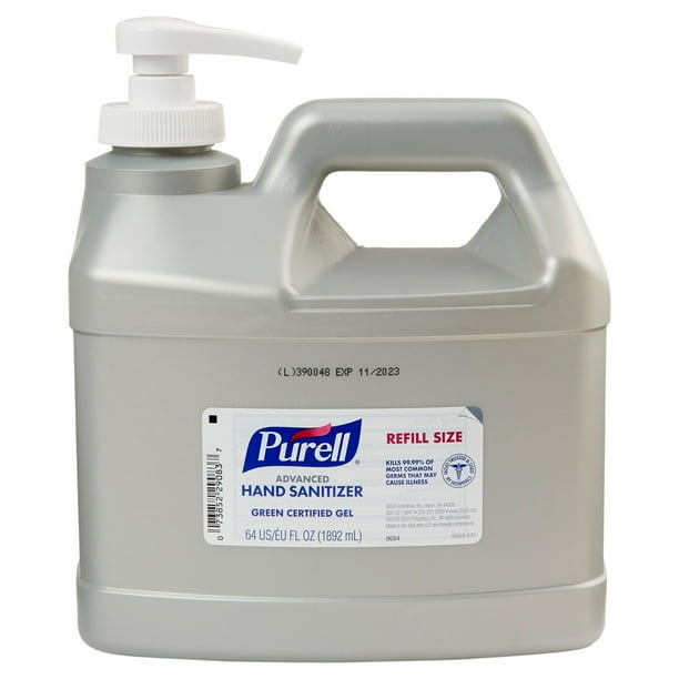 Purell Advanced Green Certified Alcohol Gel Hand Sanitizer 64 oz