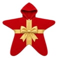 thumbnail image 4 of GiLiling Baby Starfish Onesie Christmas Newborn Romper Fleece Starfish Onesie Starfish Baby OutfitLong Sleeve Romper Cute Funny Bodysuit (Watermelon Red, 9 Months), 4 of 5