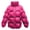 Hot Pink, variant on Women's 3D Woven Quilted Puffer Jacket – Warm Polyester Pullover Coat with Round Neck, Stylish Winter Spring Outerwear for Casual Outings, Date Nights, and Weekend Getaways
