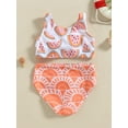 thumbnail image 4 of Bagilaanoe Toddler Baby Girls Swimsuits 2 Piece Bikinis Set Watermelon Print Sleeveless Vest Tops + Briefs 6M 12M 18M 24M 3T 4T Kids Swimwear Bathing Suit Beachwear, 4 of 8