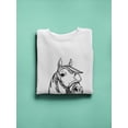 thumbnail image 3 of Black And White Horse Sweatshirt Women -SPIdeals Designs, Female 4X-Large, 3 of 4