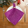 thumbnail image 2 of Coolnut Shiny Purple Cloth Napkins Set of 6,Reusable Washable Polyester Dinner Table Napkins for Kitchen,Dining,Restaurant,Party Decoration, 2 of 7