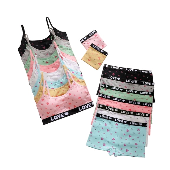 Girls Cotton Underwear Soft Shorts Kids Boxer Briefs Panties, Teen Girls’ Seamless Underwear Set For 9-12 Years