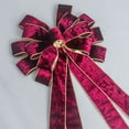 thumbnail image 5 of CuiLiyq Large Christmas Bow for Wreath, Champagne Velvet Bows for Front Door Wall Fence Decor, Gilt Edged Christmas Wreath Bow Tree Topper Bow for Winter Christmas Party Decoration Supplies (Red), 5 of 5