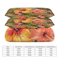 thumbnail image 2 of 3 Pcs Soft Bedding Set, Includes 1 Duvet Cover with Zipper And 2 Pillow,Shams Hawaiian Hibiscus Garden Orange Flowers Queen(90"×90"), 2 of 8