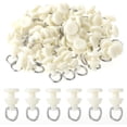 thumbnail image 1 of HWZWT 50pcs Plastic Curtain Track Slide Pieces Plastic Curtain Track Slide Ceiling Sliding Curtain Track Hook Curtain Track Bracket Sliding Roller Window Shower Curtain Pulley Curtain T, 1 of 5