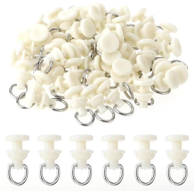 HWZWT 50pcs Plastic Curtain Track Slide Pieces Plastic Curtain Track Slide Ceiling Sliding Curtain Track Hook Curtain Track Bracket Sliding Roller Window Shower Curtain Pulley Curtain T