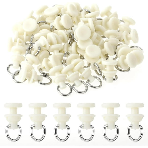 HWZWT 50pcs Plastic Curtain Track Slide Pieces Plastic Curtain Track Slide Ceiling Sliding Curtain Track Hook Curtain Track Bracket Sliding Roller Window Shower Curtain Pulley Curtain T