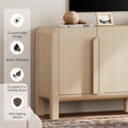 thumbnail image 5 of Set of 2 Sideboard Buffet with Storage, Modern 126" Wood Credenza with Doors and Adjustable Shelves for Kitchen，Living Room, 5 of 12