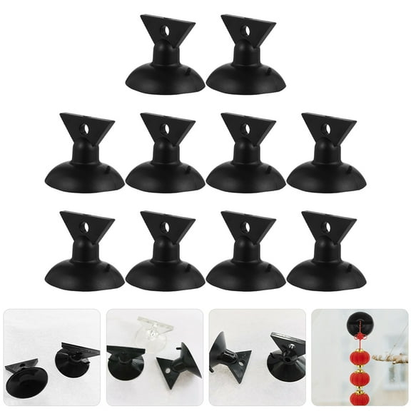 NICEXMAS 10Pcs High Reach Light Bulb Changers with Black Plastic Suction Cups for Easy Light Fixture Removal