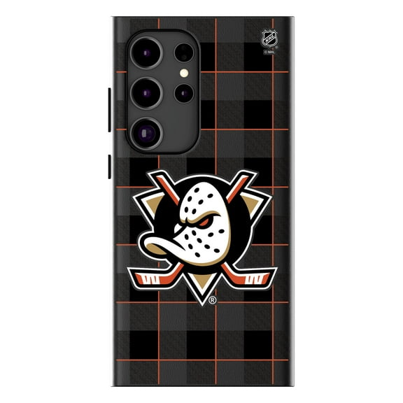 Keyscaper Anaheim Ducks Plaid Galaxy Magnetic Bump Case