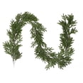 thumbnail image 1 of LUVCLS Guirnalda de pino Norfolk artificial, guirnalda navideña de pino Norfolk de tacto real, guirnalda navideña suave y flexible, guirnalda de cedro realista de 6 pies, para mesa, repisa, pared, d, 1 of 7