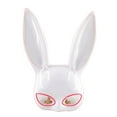 thumbnail image 1 of Máscara de Conejito Brillante Accesorio de Máscara de Conejo de Media Cara para Suministros de Fiesta de Halloween Luces Rosadas y Blancas Blanco YUNYI BRAND  Deportes, 1 of 8