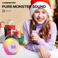 thumbnail image 3 of Minimáquina de karaoke Monster con 2 micrófonos inalámbricos Bluetooth, 3 of 9