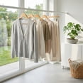 thumbnail image 2 of Unique Bargains 2 Pcs Wood Non-Slip Hangers with Clips for Clothing and Pants Beige, 2 of 6