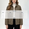 thumbnail image 4 of Byworldtasic Womens Lightweight Quilted Jacket Fall Button Down Puffer Jackets Loose Fit Stand Collar Warm Coats, 4 of 5