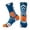 Blue, variant on OOOUM Men Athletic Crew Socks Breathable Mesh Anti Blister Mid Calf Sports Socks For Running Basketball Cycling Training Outdoor Activities Orange