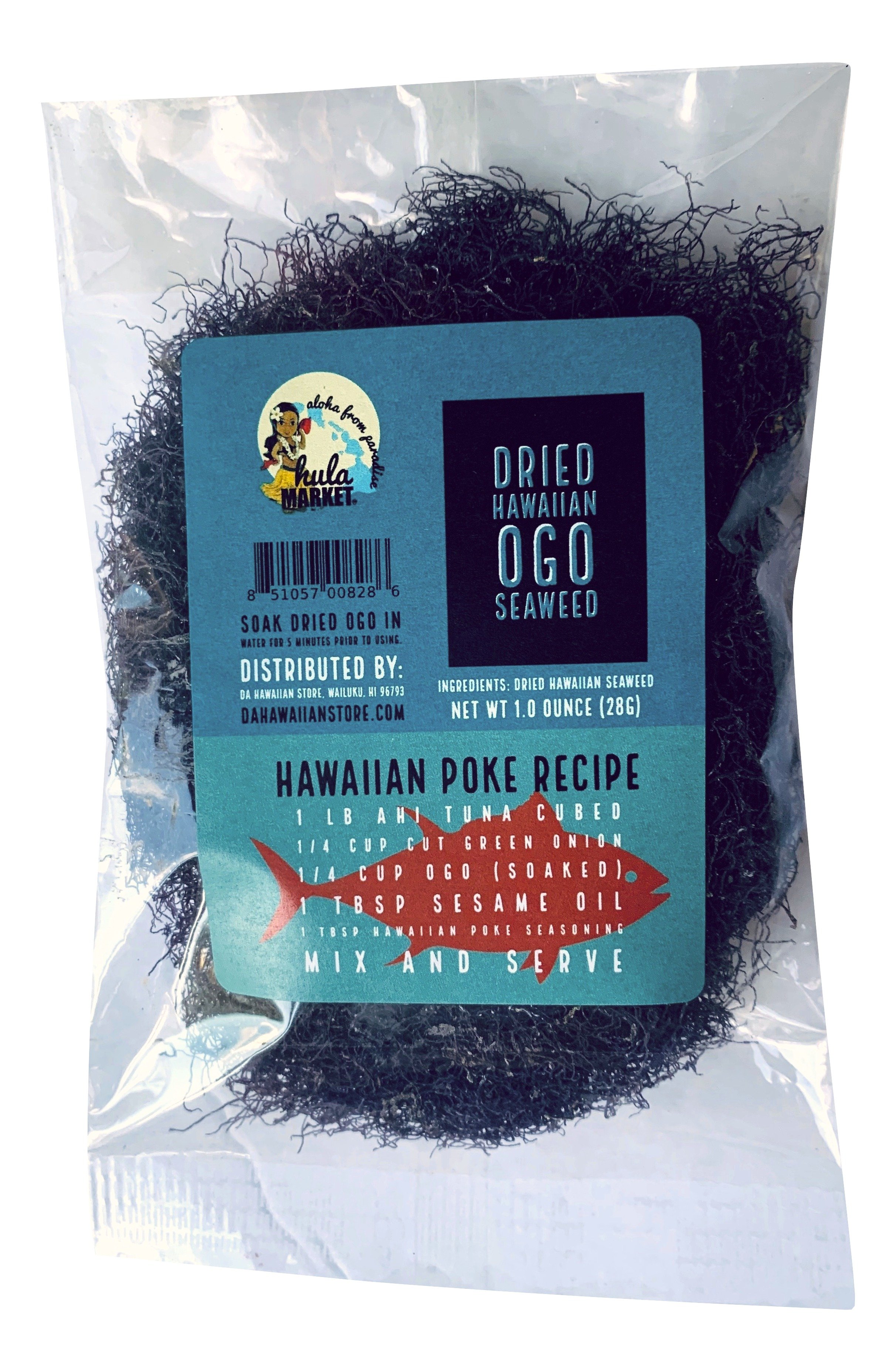 Hula Market Dried Hawaiian Ogo Seaweed