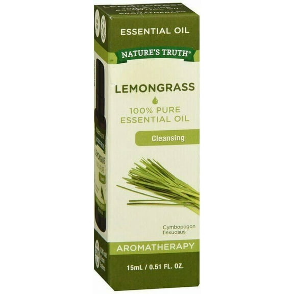 Nature's Truth 100% Pure Essential Oil Lemongrass Cleansing, 0.51oz, 2-Pack