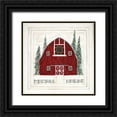 thumbnail image 1 of Shamp, Cindy 20x20 Black Ornate Wood Framed with Double Matting Museum Art Print Titled - Christmas at the Farm IV, 1 of 4