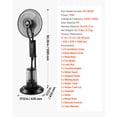 thumbnail image 3 of VEVOR Misting Fan, 3 Wind Speeds Misting Standing Fan, Mister Cooling Fans with 0.79 gal Water Tank, Remote & Panel Control, Water Cooling Fans for Indoor, Outdoor, Garage, Patio, Living Room,3 Modes, 3 of 9
