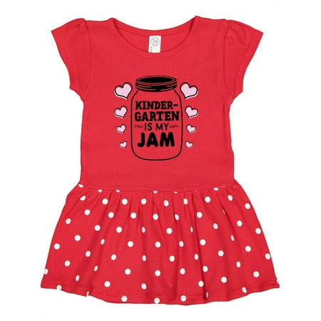 

Inktastic Back to School Kindergarten is My Jam Gift Toddler Girl Dress