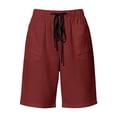 thumbnail image 7 of Yteetum Women's Bermuda Shorts Summer Elastic Waist Drawstring Knee Length Shorts Casual Solid Loose Fits Lightweight Comfy Workout Shorts, 7 of 7