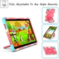 thumbnail image 4 of Rugged Kids Case for Samsung Galaxy Tab A9 8.7" 2023 SM-X110 / SM-X115, Heavy Duty Shockproof 360°Swivel Ring Stand Handle Case Cover for Samsung Galaxy Tab A9 8.7" 2023, Colorful/Rose, 4 of 8