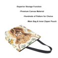 thumbnail image 3 of FORMRS Womens Canvas Tote Bag with Zipper Inner Pocket Shoulder Handbag, Floral Cow, 3 of 7