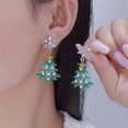 thumbnail image 6 of Yoyauz Christmas Earrings For Ladies Christmas Trees Snowflakes Bows Bells Lightweight Earrings Cute Christmas Parties Jewelry Gifts, 6 of 6