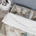 thumbnail image 4 of Designart "Pearl Slate Butterfly Delicate Designs" Animals Bedding Covert Set - Butterfly White Children's Art Bed Set With 2 Shams, 4 of 6