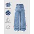 thumbnail image 5 of MUXiin Baggy Jeans for Girls Wide Leg High Elastic Waisted Cute Bow Denim Y2k Pant Trendy Boyfriend Skater Streetwear, 5 of 5