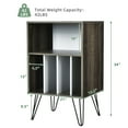 thumbnail image 3 of Costway Record Player Stand Turntable Stand Display Shelf Media Storage Cabinet Walnut, 3 of 11