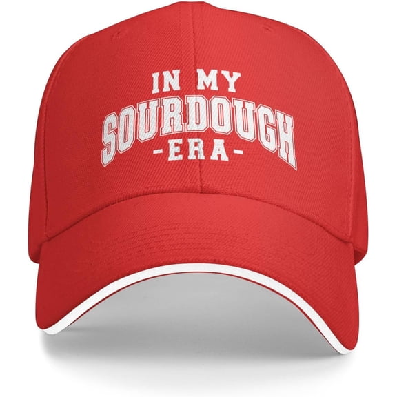in My Sourdough Era Hat Funny Sandwich Visor Golf Baseball Cap Adjustable Dad Hats for Men Women
