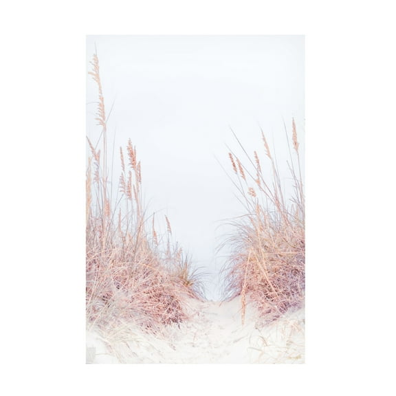 Canvas Wall Art - Life BeautifuLEE 'The Pastel Beach Pathway' Wall Art for Living Room, Bedroom, or Office Décor by Trademark Fine Art - 12 x 19 Inches