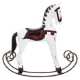 thumbnail image 3 of Juguete de Caballo Mecedora, Hermoso Estilo de Mecedora Pintada de Estilo Mediterráneo y Estilo Mediterráneo, Regalos Creativos para El Día del Día de Los Niños para niño,, 3 of 7