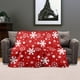 thumbnail image 5 of Reindeer Snowflake Flannel Sofa Cover, Christmas Holiday Decoration Warm Blanket, Soft Flannel Fabric, Foldable Portable, for Bedroom Living Room, Large Size, Easy Care, Festive Home Decor,, 5 of 8