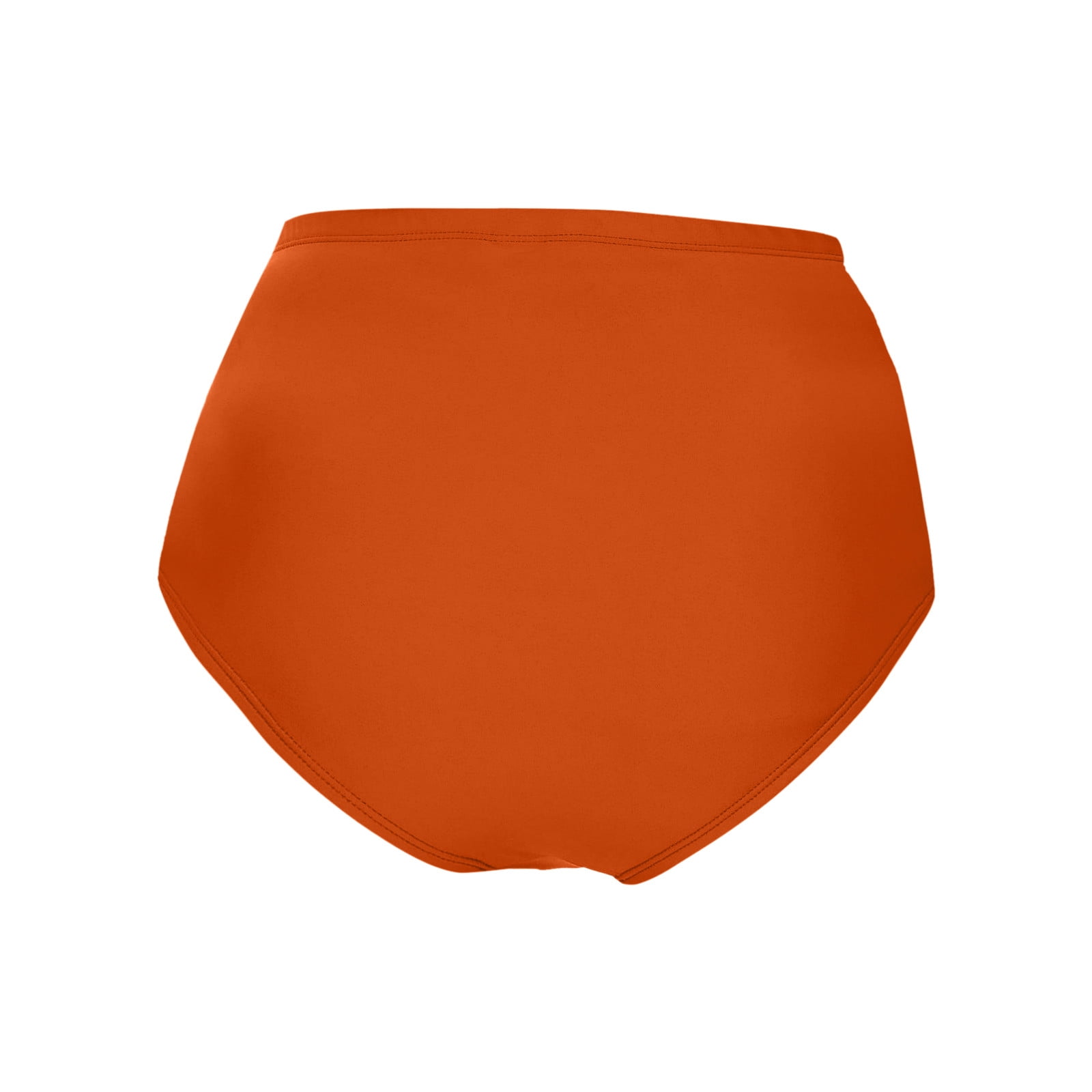 MIASHUI Women's Proof High Waisted Bikini Bottoms Full Coverage Swimsuit For Swim Orange,S