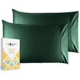 thumbnail image 1 of Pure Cotton Pillow Cases King Size - Hunter Green Color 2 Piece Pillow Cover Set, 400 Thread Count, Comfortable Sateen Weave Pillow Cases, 1 of 5
