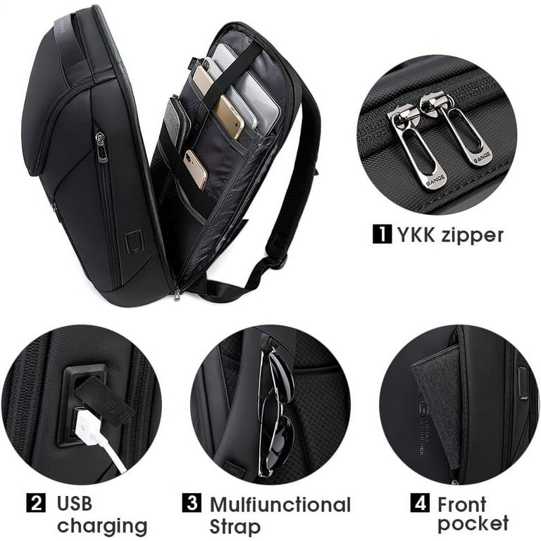 BANGE Travel Backpack - 30L Waterproof Carry On With 15.6" Laptop Compartment, FAA Approved For Men & Women