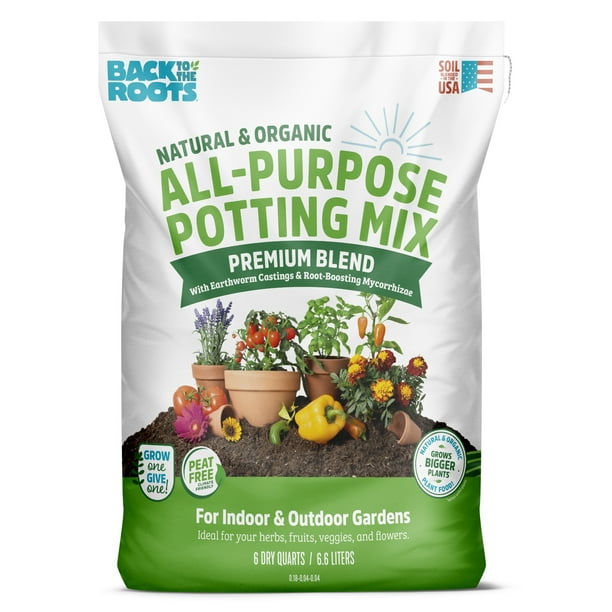 Back to the Roots AllPurpose Potting Soil Mix, Natural Organic Premium