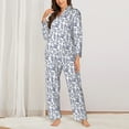 thumbnail image 2 of Sikiie World Travel2 Women's Long-Sleeve Shirt and Full-Length Bottom Pajama Set (s-xxl)-X-Large, 2 of 7
