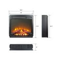thumbnail image 3 of HestiNysus 18-Inch Slimline Electric Fireplace with Real Fire and Log Kit, Overheat Protection, Antique Black, 3 of 7