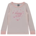 thumbnail image 6 of Cudlie Girls’ 4-Piece Pajama Set – Long Sleeve Cotton Blend Sleepwear, 2 Tops and 2 Pants, Fun Prints – Happy Hearts– Size 24 Months, 6 of 9