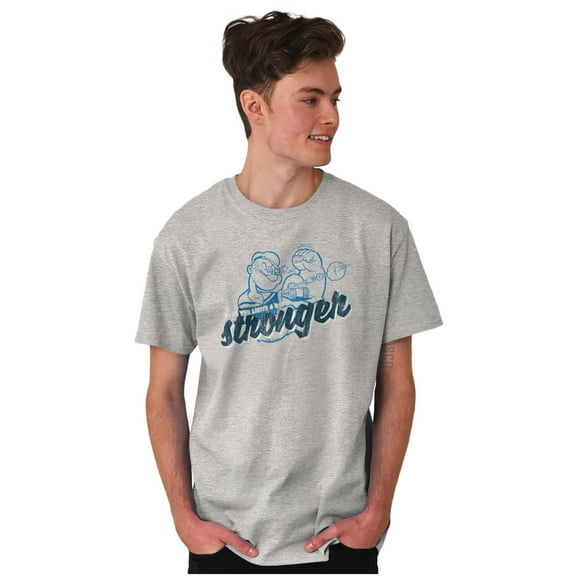 Popeye Push Yer Limits Get Stronger Men's Graphic T Shirt Tees Brisco Brands S