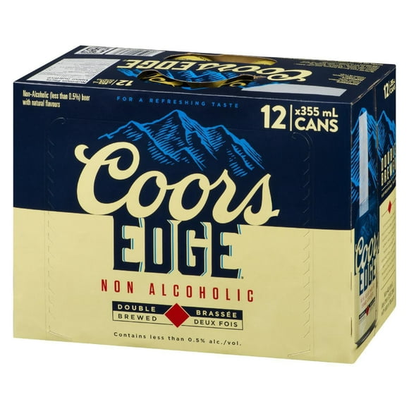 Molson, Coors Edge Non Alcoholic beer 12x 355ml, Lager taste without Alcohol