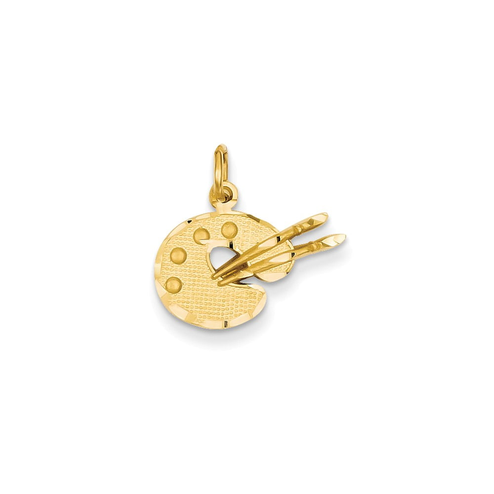14K Solid Yellow Gold Plain .009 Gauge Engravable Raindrop Disc Charm 23mm x 11mm