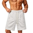 thumbnail image 5 of Hurxie Mens Athletic Shorts Running Shorts Quick Dry Workout Shorts 7"/ 9" Lightweight Gym Basketball Shorts Zipper Pockets Beige,2XL, 5 of 5