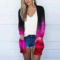 thumbnail image 1 of Cardigan pour Femmes Élégant Cardigan à Manches Longues Col Rond Imprimé Veste Légère Cardigan d'Été pour Femmes, 1 of 5