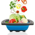 thumbnail image 4 of Telescopic Fruit Basket Collapsible Washing Tools Rectangular Folding Drain Basket for Home, 4 of 8